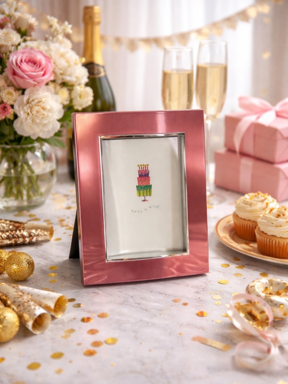 Vintage Framed Birthday Cake